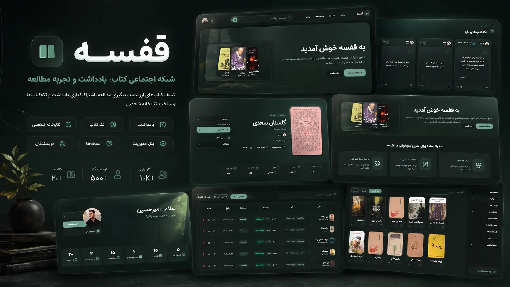 قفسه | شبکه اجتماعی و پلتفرم مدیریت تجربه کتاب‌خوانی